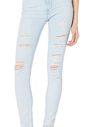 Женские голубые джинсы levi's 721 high rise skinny (28х32)