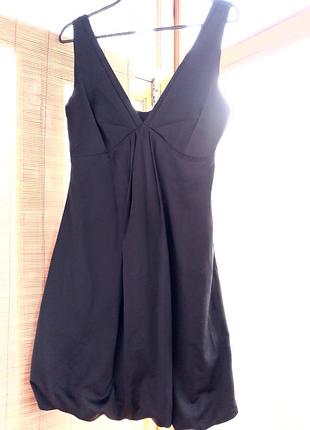 Платье сарафан 10 с черное бабл лето легкое, молния, девочке подростку