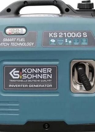 Новий генератор konner&sohnen ks 2100ig s газ/бензин, інверторний