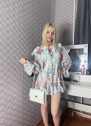 🌸 легка квіткова сукня в романтичному стилі + стильна сумка в подарунок! 🌸