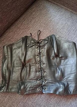 Шкіряний топ