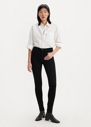 Женские чёрные джинсы levi's 720 high rise super skinny (28х32)