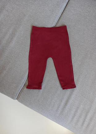 Темно-бордовые лосины на 3-6 мес