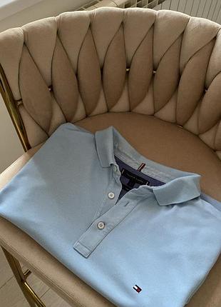 Блакитне поло tommy hilfiger