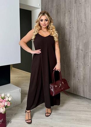 Летний сарафан на бретельках креп жатка размеры от 50 до 60