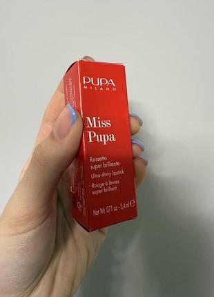 Помада-блиск miss pupa ultra brilliant