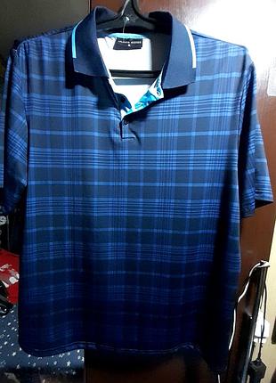Стильная футболка поло в клетку батал, большой размер. футболка на крупного мужчину