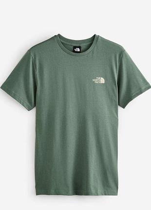 Оригінальна футболка,зеленого кольору the north face,хакі,унісекс
