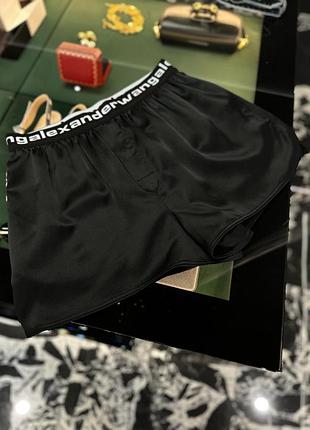 Шовкові чорні шорти alexander wang