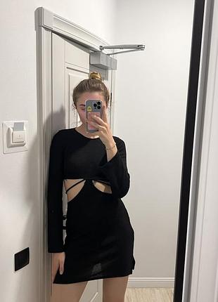 Сукня вʼязана з відкритою спиною та розрізами h&m розмір xs(s)
