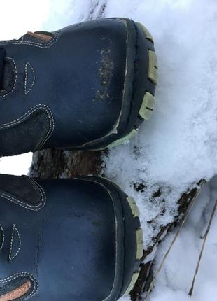 Кожаные зимние ботинки сапоги на овчине4 фото
