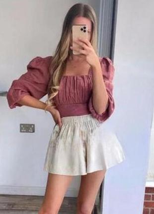 Блуза  тон льон zara