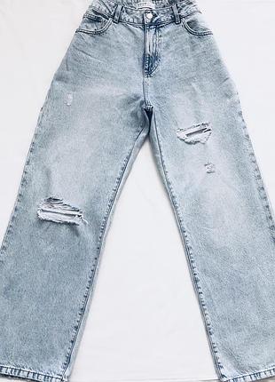 Джинси палаццо з високою посадкою талії denim co