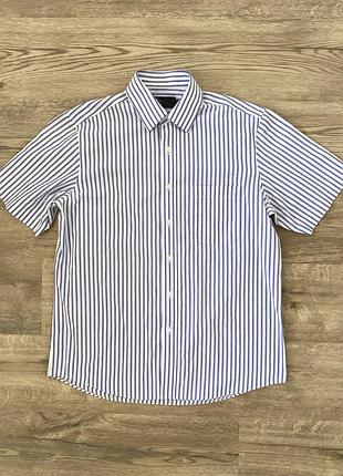 Рубашка в полоску с коротким рукавом marks&spencer