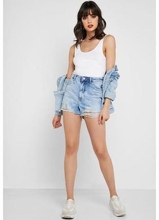 Шорты с высокой посадкой topshop w 28