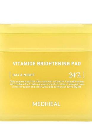 Тонер-пади для рівного тону і сяйва hydrating vitamide brightening pad, 100 шт