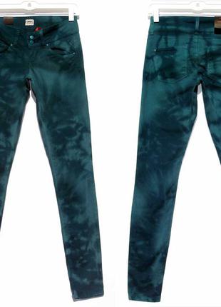 Новинка. стильні джинси скінні, туреччина. мармуровий зелений. р. 42-46