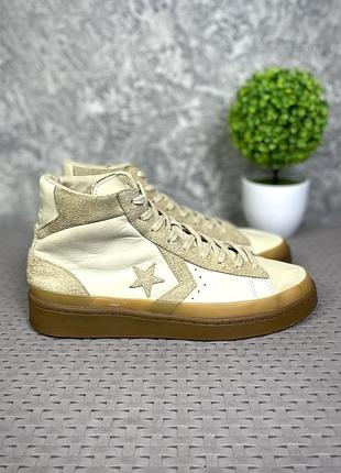 Converse all star кроссовки 42 размер кожаные спортивные бежевые
