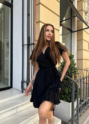 Лляний сарафан на запах
