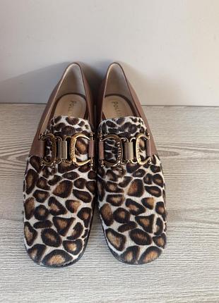Стильні шкіряні лофери мюлі pollini оригінал