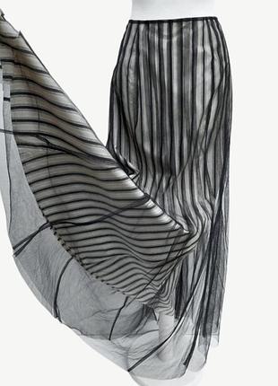 Авангардная шелковая макси юбка годе с фатином бохо от night birger et mikkelsen