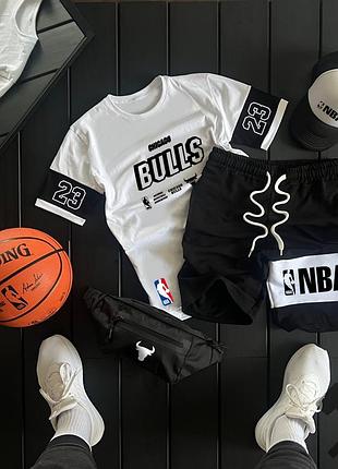 Літній комплект nba 4в1 футболка шорти бананка кепка