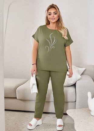 Жіночий літній костюм футболка та штани | 0789