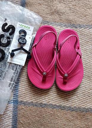 Crocs босоножки вьетнамки для девочки с9