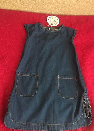 Платье из летнего джинса на 5-6 лет рост-116