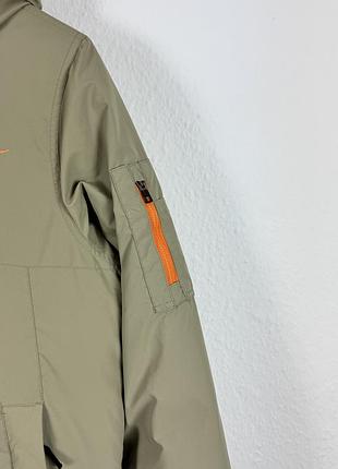 Оригінальний дутий зимовий пуховик nike nylon puffer 550 editions beige hooded jacket size s-m9 фото