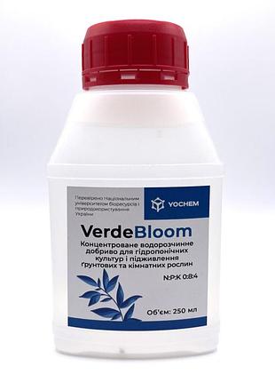 Концентроване водорозчинне добриво verdebloom (250мл) для гідропонічних культур