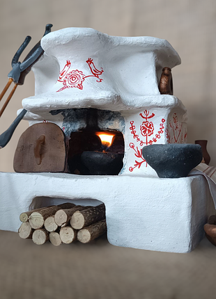 Украинская печь подсвечник 15х15х15см