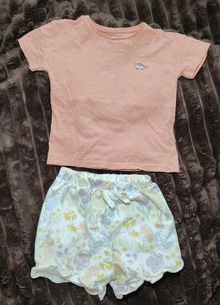 Летний комплект футболка и шорты бретелей f&amp;f и tu