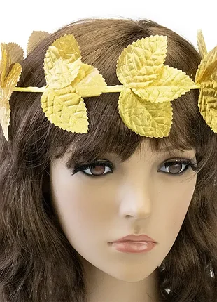 Лавровый венок золотой маскарадный + подарок