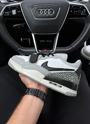 Мужские кроссовки nike air jordan legacy 312 low m grey white black