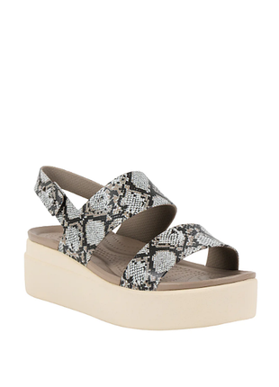 Crocs крокс на платформе сандалии босоножки бруклин brooklyn low wedge snake