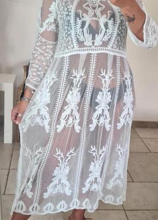 Пляжное платье новое кружевное