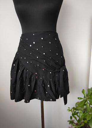 Хлопковая юбка с воланом и шлейфом s р от lovers + friends