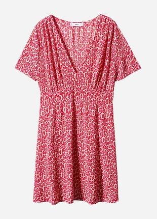 Платье женское летнее mango zara розовое цветочное 
коротка
