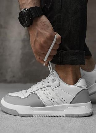 👟 мужские кроссовки белые кожаные 👟