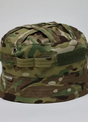 Панама тактична pancer ultimatum мультикам, армійська камуфляжна панама з короткими полями