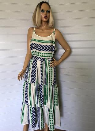 Ярусна бавовняна сукня