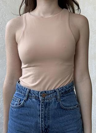 Боді zara тілесного кольору