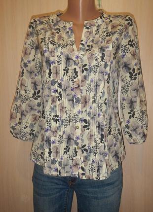 Шелковая блуза monsoon p.s(36) 100% шелк