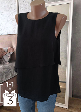 Черная майка маечка женская под шифон s 44