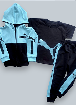 Дитячий спортивний костюм на хлопчика пума puma 1-5 років 86-110 см