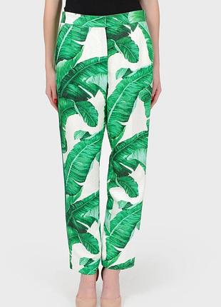 Dolce & gabbana banana leaf print jacquard pants брюки штани в тропічний принт