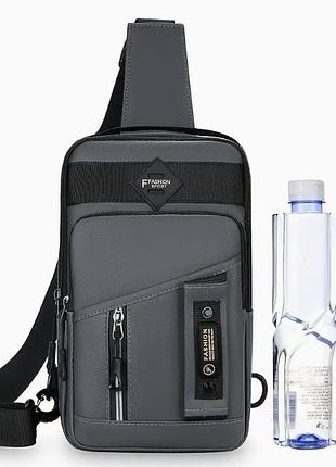 Модная мужская повседневная нагрудная сумка со многими функциями