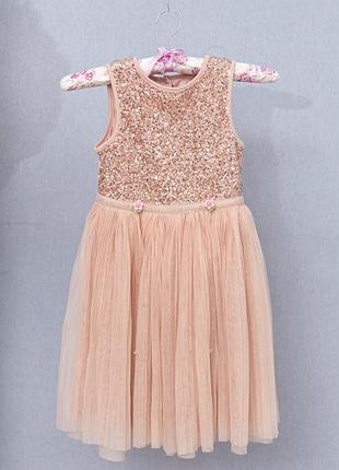 Дитяча вечірня сукня з лелітками і квіточками на поясі ✂️primark premium, india 📍розмір 122 см, 6-7