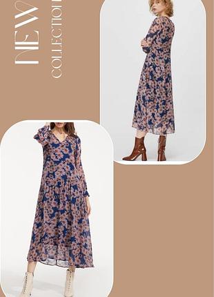 Тренд плаття міді принт max&co max mara платье квіти цветы